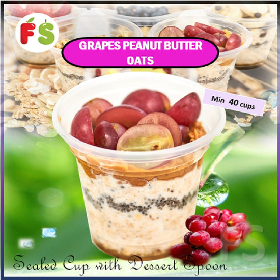 Overnight Oats - Peanut Butter Grapes N200, 9'Oz | 40 cups onwards