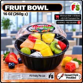 Fruits Bowl 16'Oz, 260g± (Select 5 fruits + 1 topping)