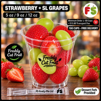 Strawberry + Seedless Grapes (Cup) | 草梅+葡萄