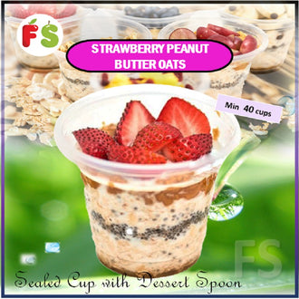 Overnight Oats - Peanut Butter Strawberry N200, 9'Oz| 40 cups onwards