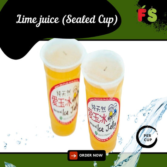Lime Juice with Jelly, include Straw ( 2 cups/Bundle ) | Minimum Purchase 5 Bundle(10Cups)