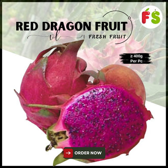 Red fresh dragon fruit ˃330g (PC) | 3 Pcs Per Bundle  红肉龙珠果