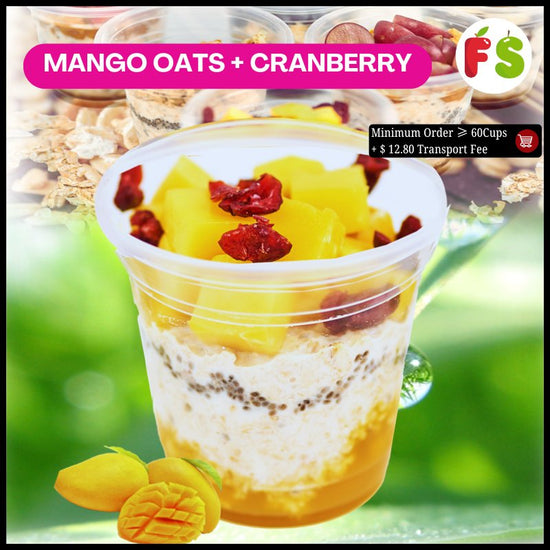 Overnight Oats - Mango&Cranberry, 9'Oz | 40 cups onwards