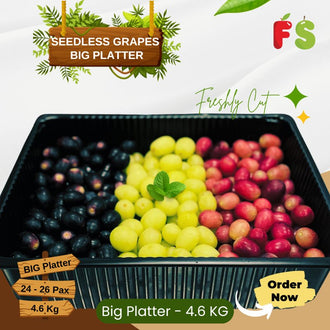 Mix Color Seedless Grapes Big Platter, 4.6KG