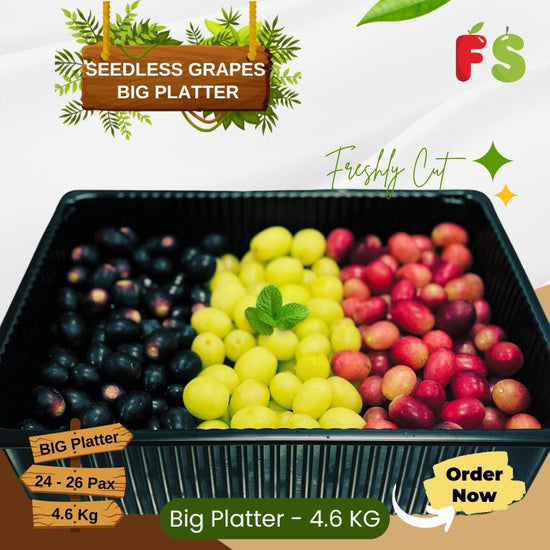 Mix Color Seedless Grapes Big Platter, 4.6KG