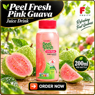 Peeled Fresh Pink Guava Juice – 200ml (5 Bottles)