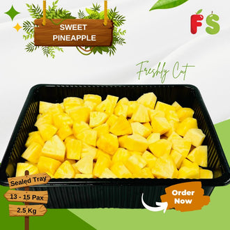 Philippine Pineapple Sealed Tray,  2.5KG +/- | 黄梨切块