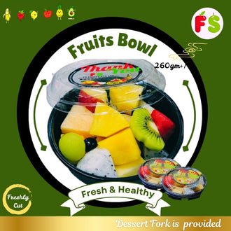 Assorted Cut Fruit Bowl 16'Oz, 260gm+/-|  5 fruits + 1 topping