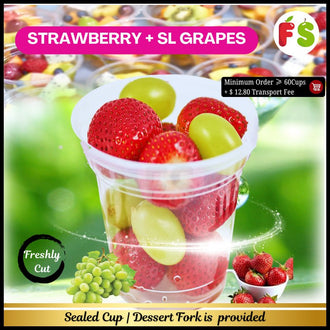 Strawberry + Seedless Grapes  +/-  草梅+葡萄