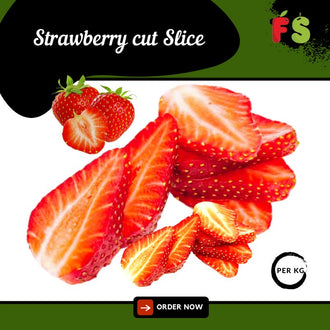 Strawberry Cut Slice 1 KG  |  Minimum to purchase 2KG