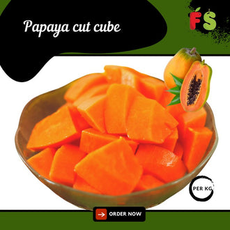 Papaya Cut cube (1 KG)  | Minimum to purchase 2KG