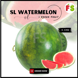 M'sia Red Seedless Watermelon (5-6kg)  | 无子红西瓜