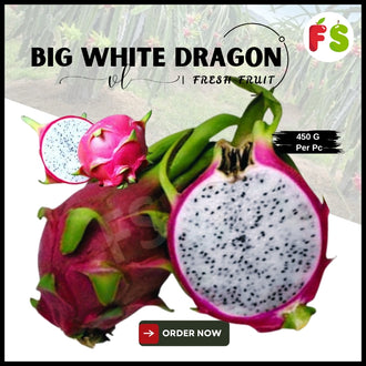 White fresh BIG dragon fruit  白肉龙珠果 (大大)