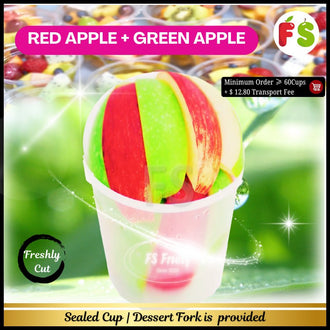 Red Apple & Green Apple , 12'Oz Wt: 150g+/- 
红蘋果/青蘋果 (杯)