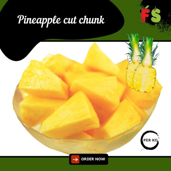 Philippine Pineapple Cut Chunk 1KG |  Minimum to purchase 2KG