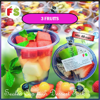 2 or 3 Mix Fruits Small Cup , 9'Oz Wt: 130g+/-