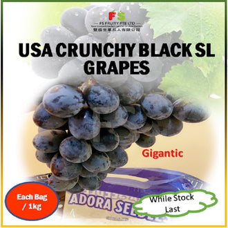 Aust/USA  Black SL AdoraGrapes , Each bag 1kg+/-
