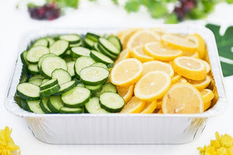 CUCUMBER LEMON- Japanese cucumber, lemon
Cucumber – 8 nos , sliced, with skin on
Lemon – 10 nos, cut into 6 Wedges