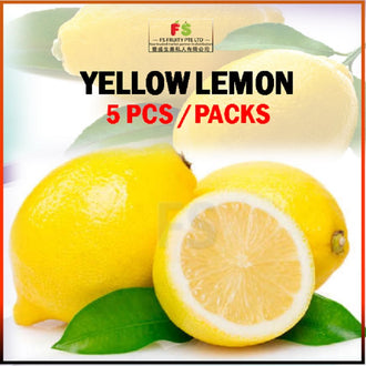 Yellow Lemon (5pcs per Pkt) . 100/113pcs Per Ctn . 14kg nett 黄柠檬